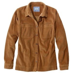 L.L. Bean Comfort Corduroy Relaxed Shirt 1X in Saddle